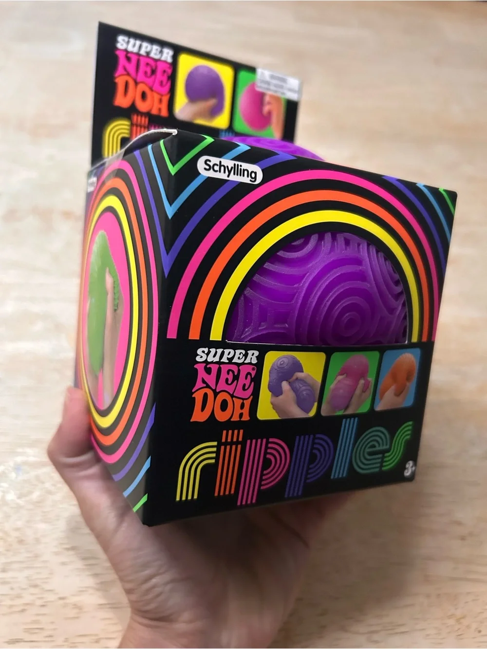Super NeeDoh Ripples Sensory Squeeze Toy — Purple